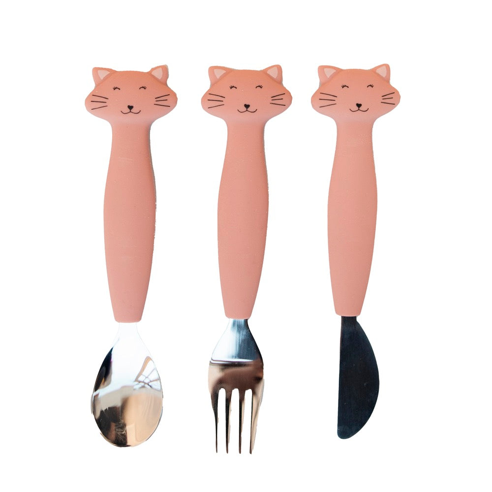 Set 3 cubiertos silicona Mrs. Cat - Trixie
