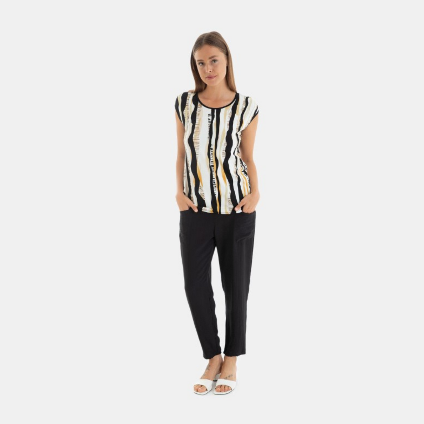 Pantalón recto negro - Massana