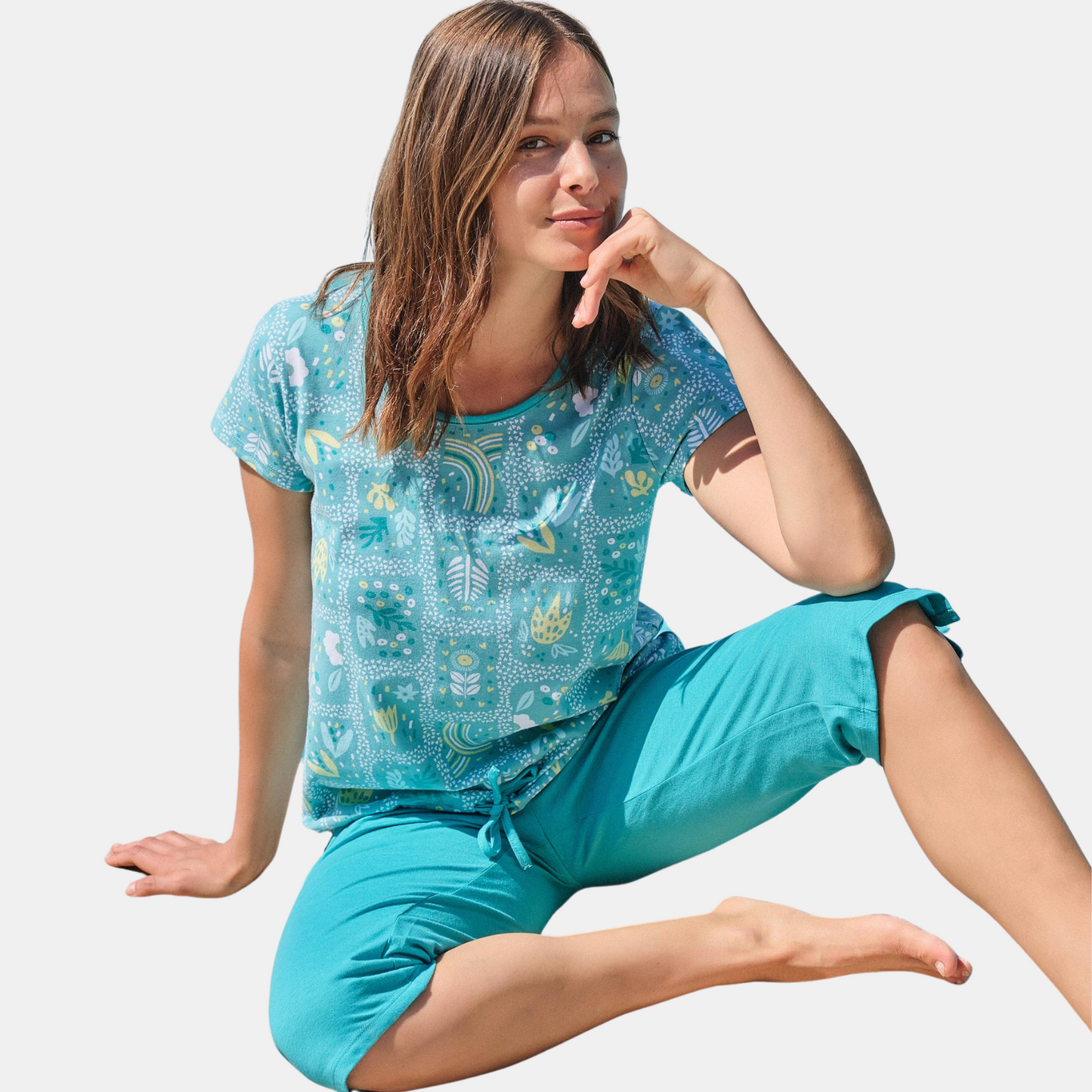 Pijama manga corta pirata verde - Massana