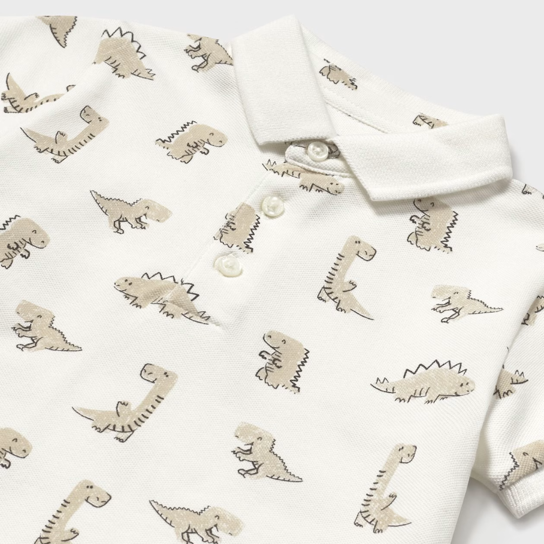 Polo manga corta Dinos crema Mayoral