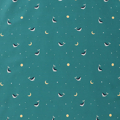 Poncho de Playa Whale Teal - Monnëka