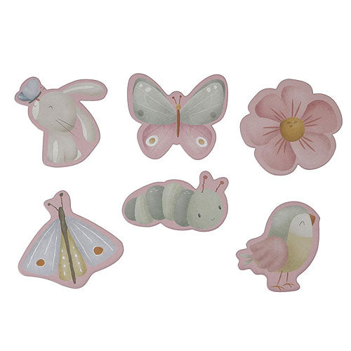 Puzzle 6 en 1 Flores y Mariposas Little Dutch