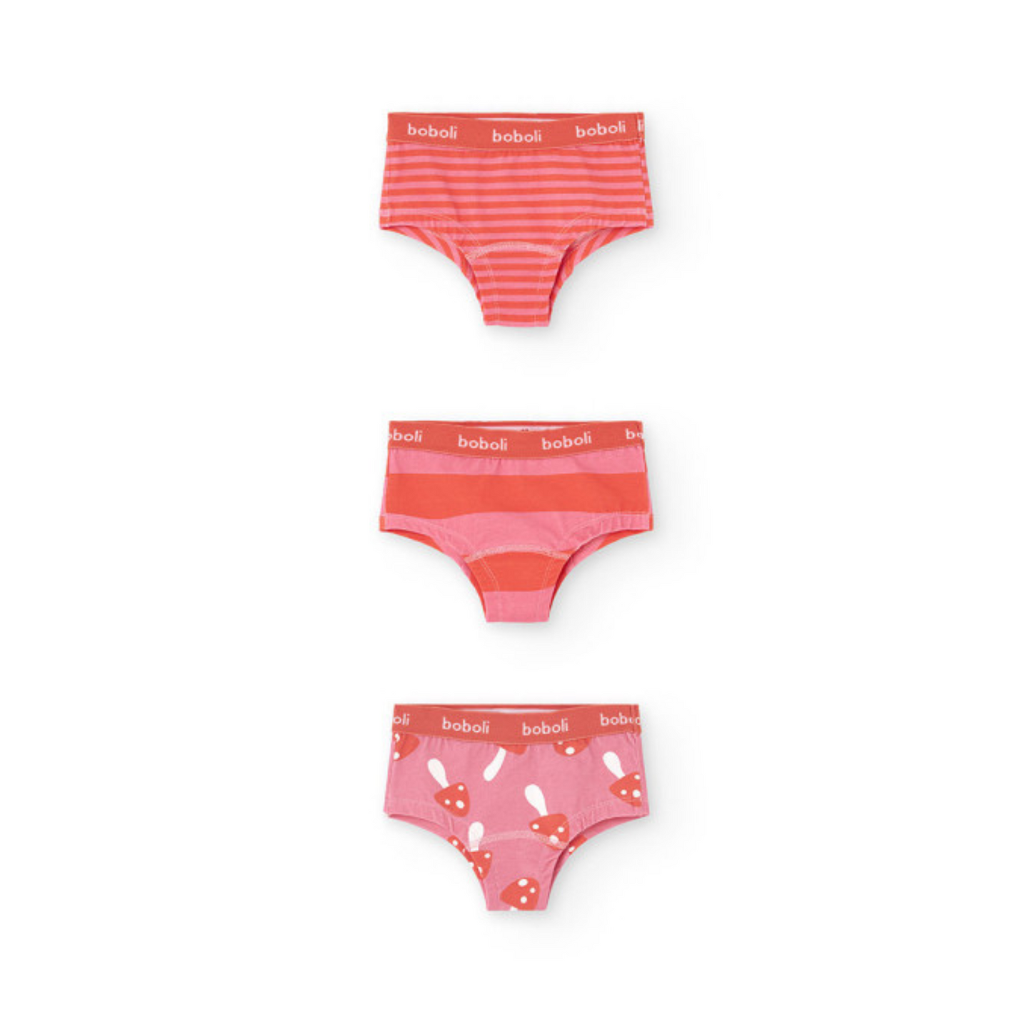 Pack braguitas rayas rosas rojas - Boboli