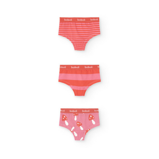 Pack braguitas rayas rosas rojas - Boboli