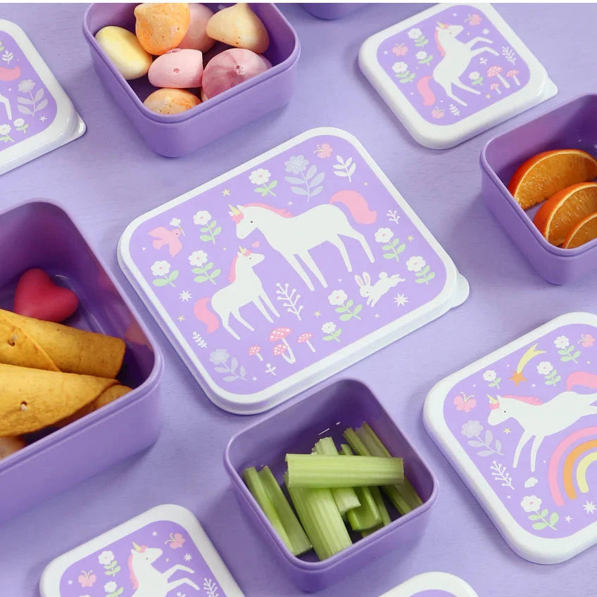 Set 4 cajitas almuerzo Unicorn Dreams - A Little Lovely Company