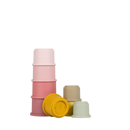 Cubos apilables baño rosa - Little Dutch