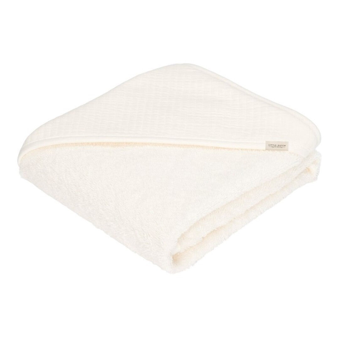 Toalla capa Puro blanco suave 75x75 - Little Dutch