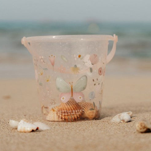 Cubo de playa Flores y Mariposas Little Dutch