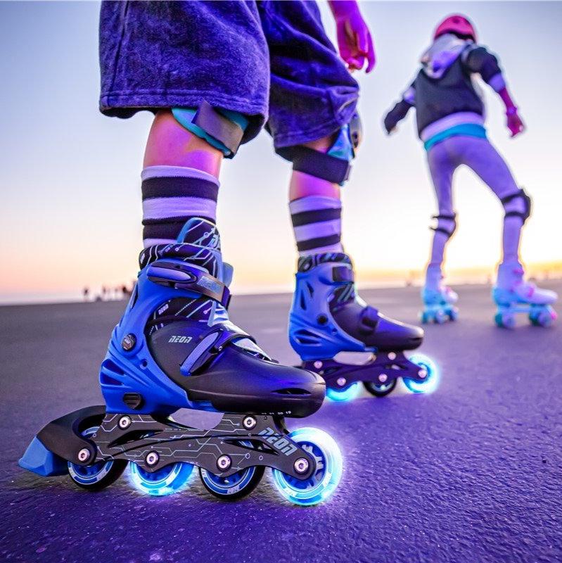 Patines Combo Neón 34-37 azul - Yvolution