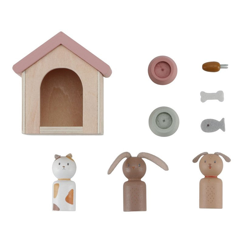 Set Mascotas casa de muñecas - Little Dutch