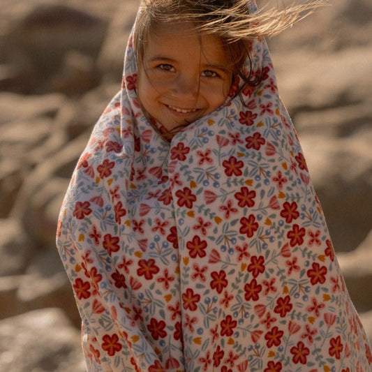 Toalla de playa Sunny Flowers Multicolor - Little Dutch