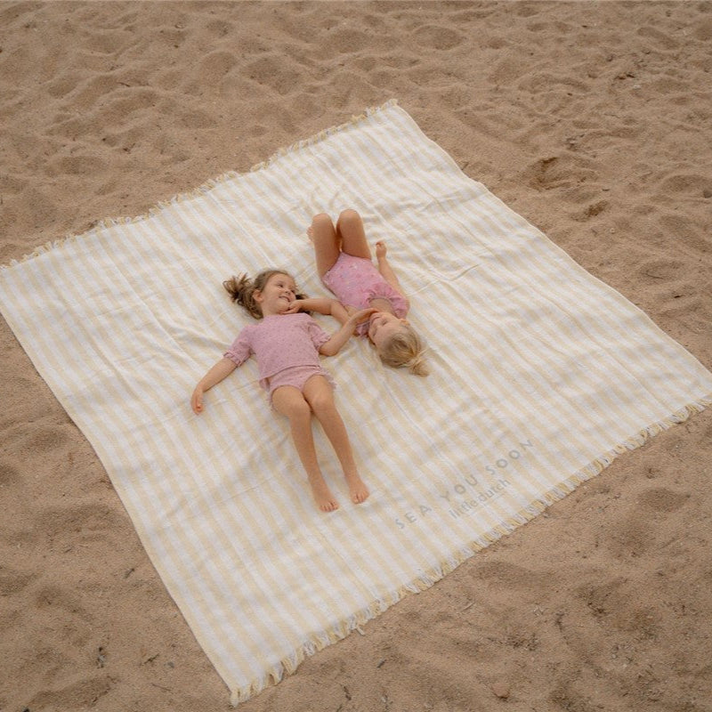 Maxi Toalla de playa Sunny Amarillo - Little Dutch