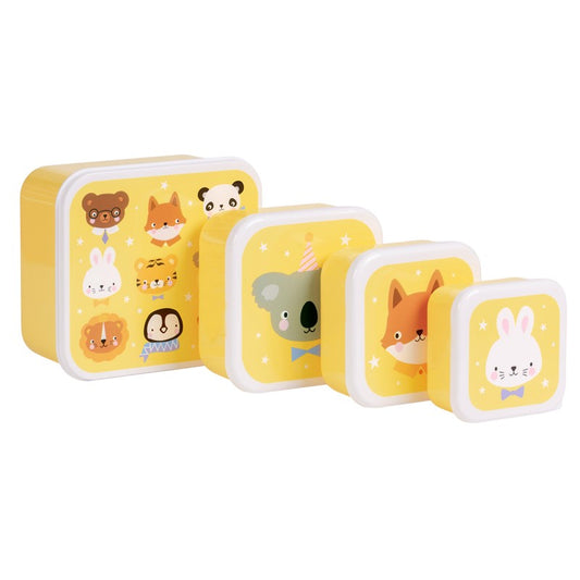 Set 4 cajitas almuerzo Animales - A Little Lovely Company