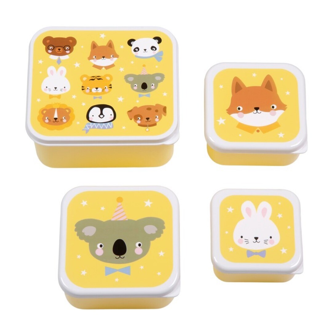 Set 4 cajitas almuerzo Animales - A Little Lovely Company