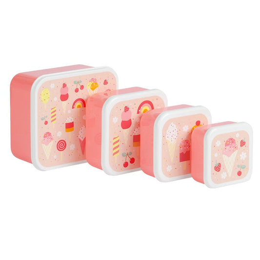 Set 4 cajitas almuerzo Helados - A Little Lovely Company