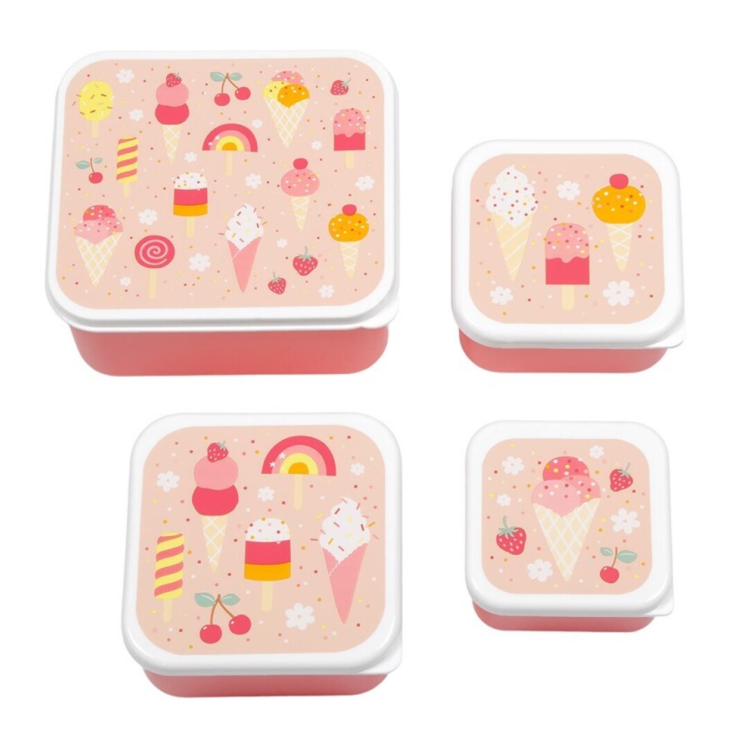 Set 4 cajitas almuerzo Helados - A Little Lovely Company