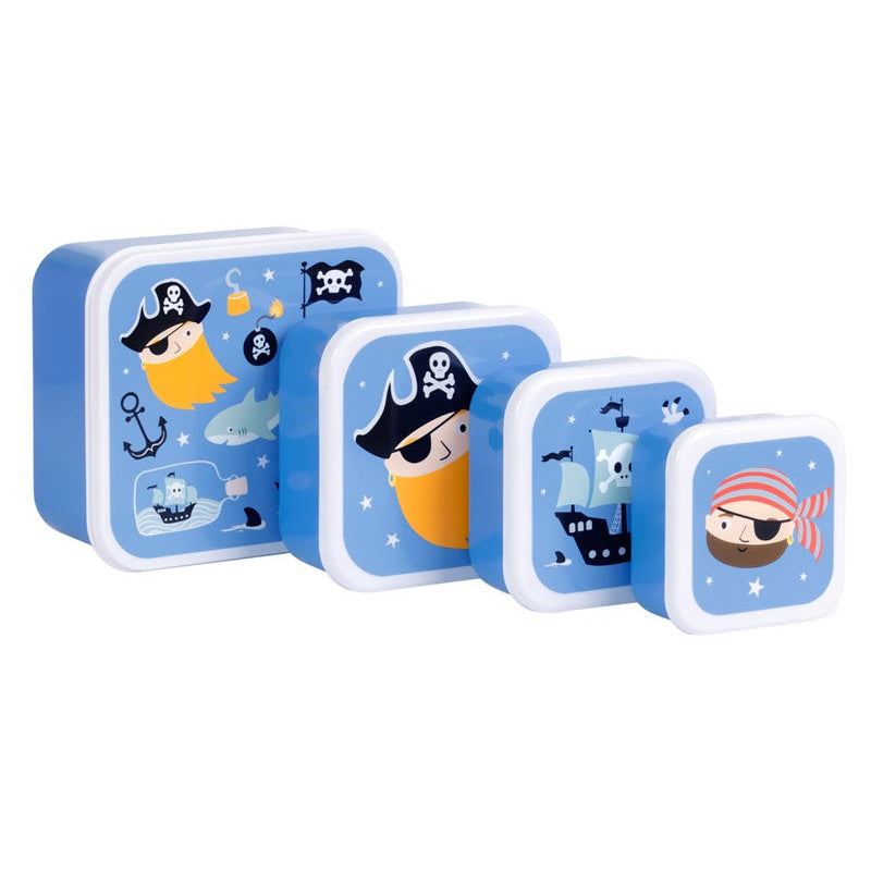 Set 4 cajitas almuerzo Piratas - A Little Lovely Company