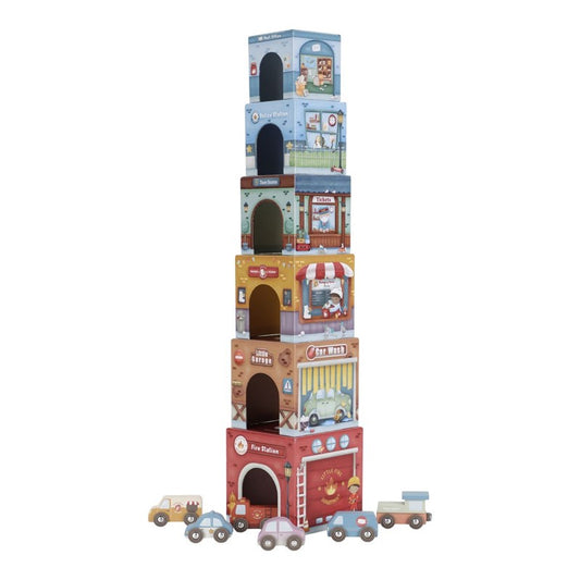 Torre encajable ciudad con coches - Little Dutch