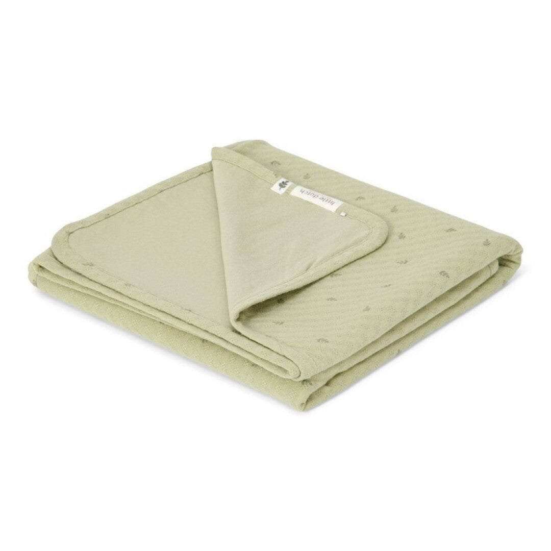 Manta punto cuna Puro Sage Leaves - Little Dutch