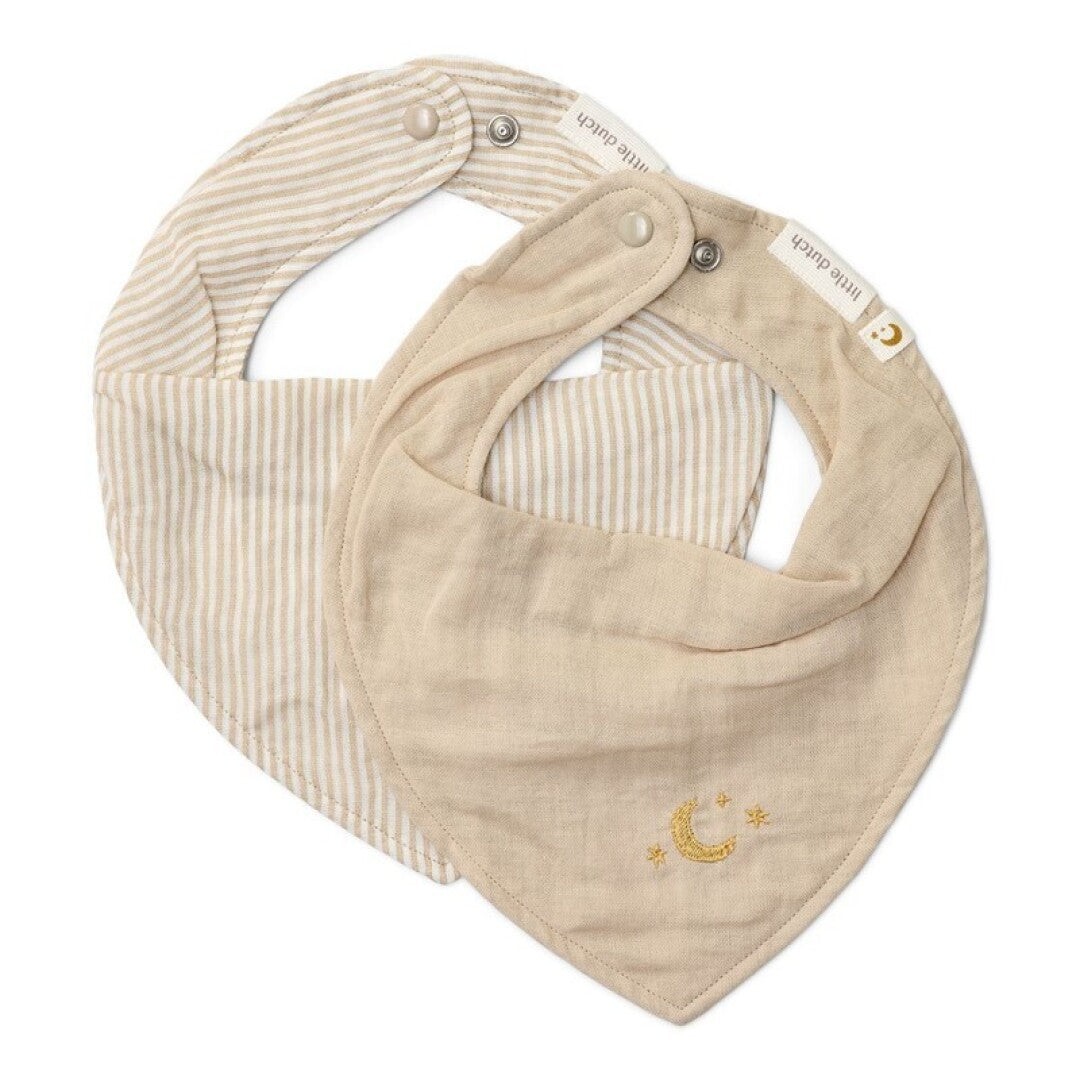 Set 2 bandanas muselina Puro Beige Sueve - Little Dutch