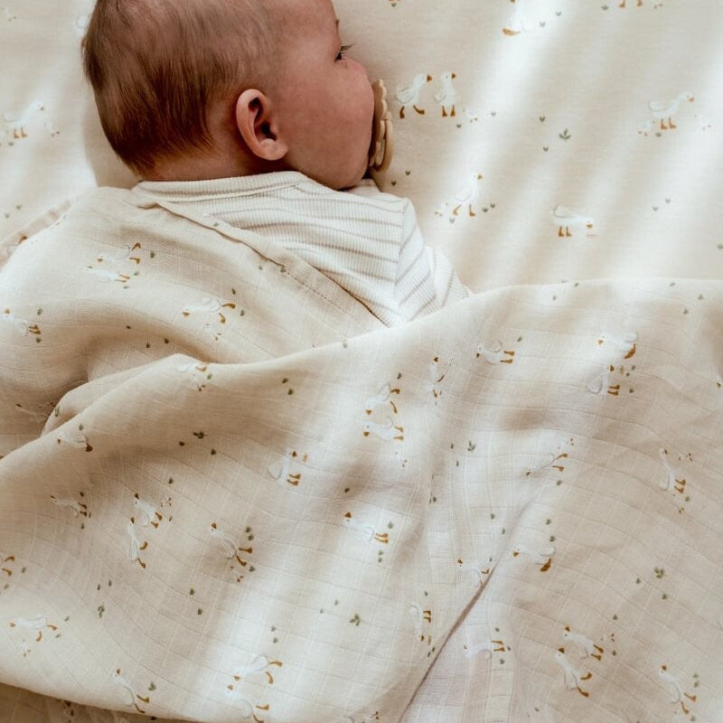 Muselina 120 x 120 musel Newborn Natural - Little Dutch