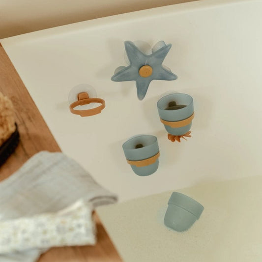 Juego bañera tazas y estrellas azul - Little Dutch