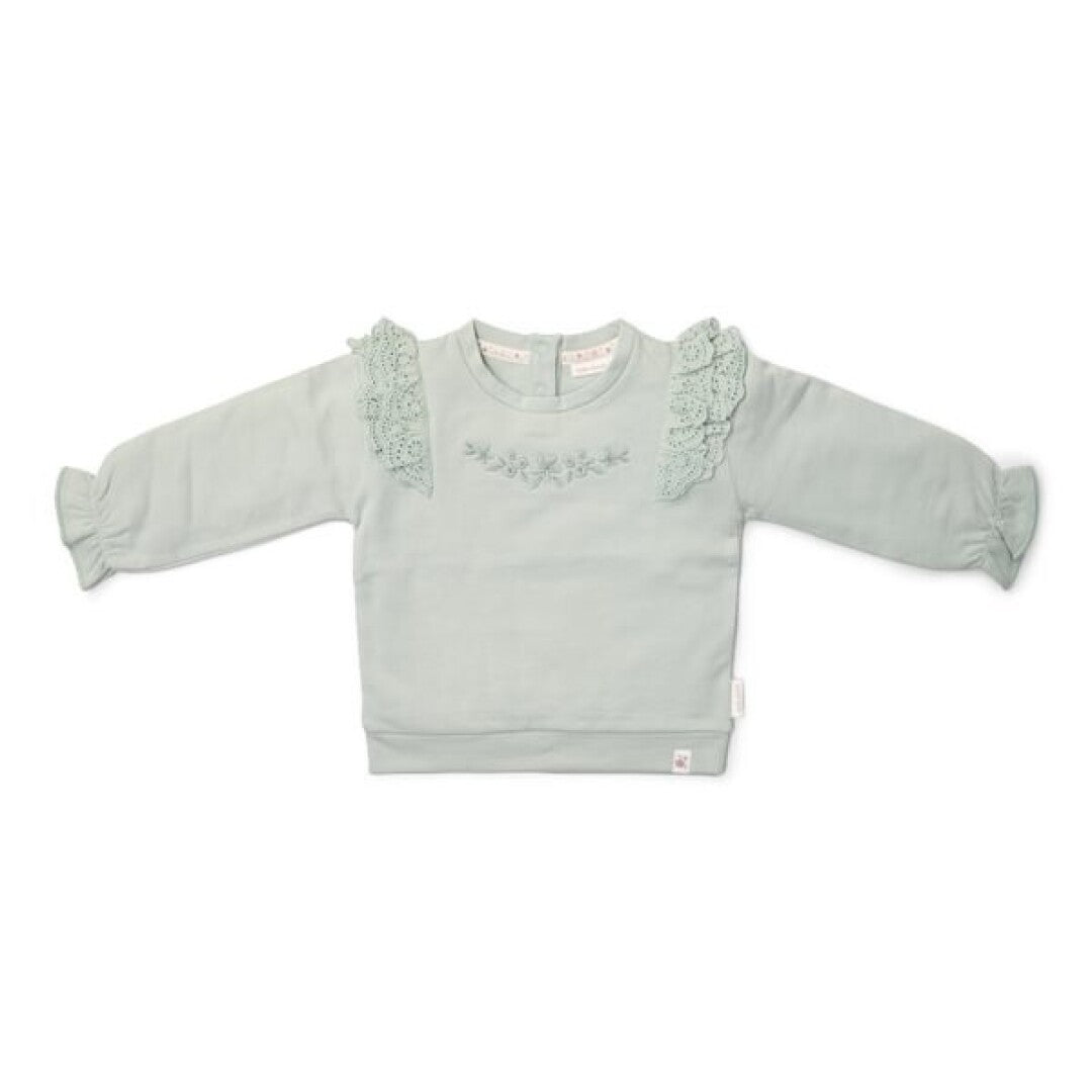 Sudadera volantes Fairy Green - Little Dutch