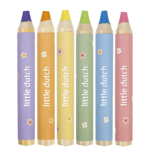 Lápices gruesos de colores Rosa - Little Dutch