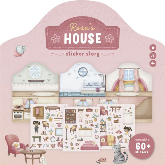 Libro de pegatinas crea tu historia house - Little Dutch