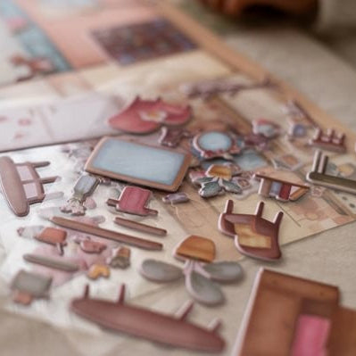 Libro de pegatinas crea tu historia house - Little Dutch