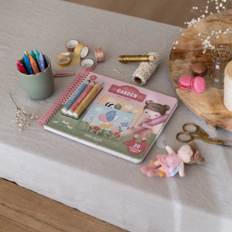 Libro mágico jardín de Rosa con lápices - Little Dutch