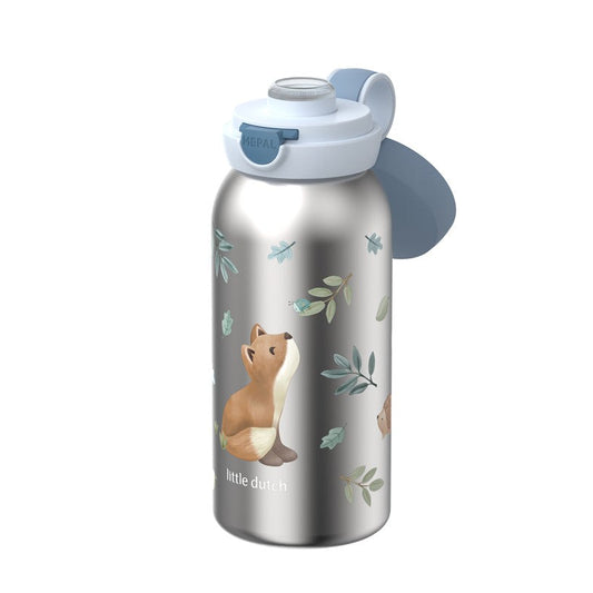 Botella Flip Cap Acero Forest Friends 600ml - Little Dutch x Mepal