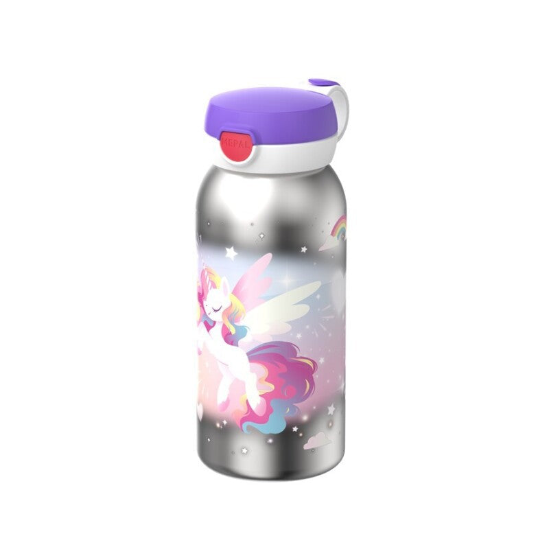 Botella Flip Cam Isotérmica Unicornio 600ml - Mepal