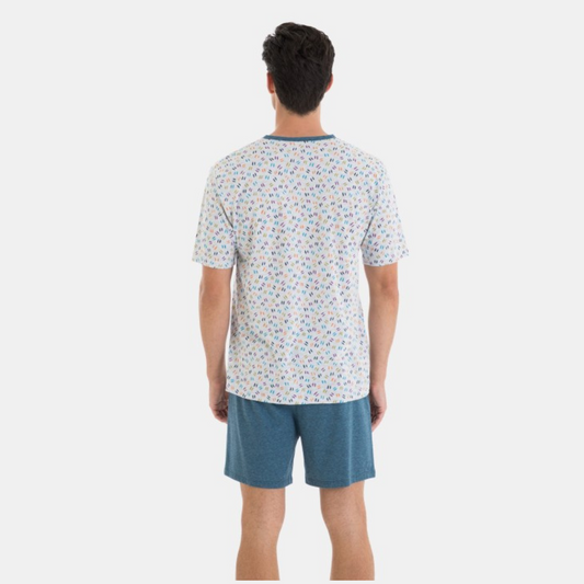 Pijama manga corta botones panadero - Massana