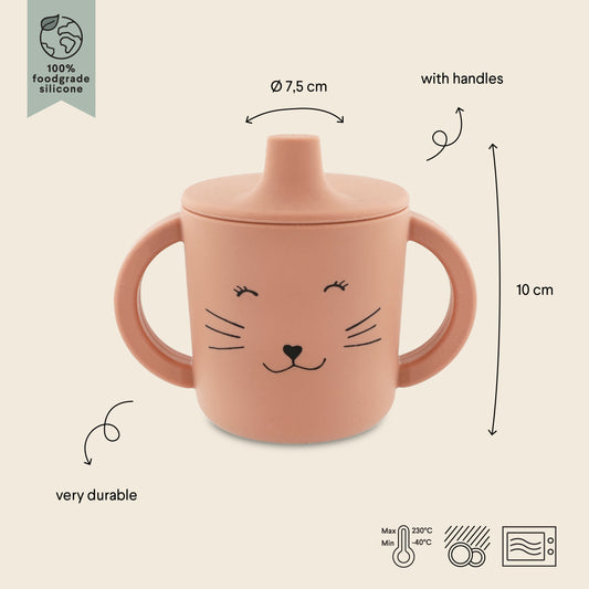 Taza silicona con boquilla Mrs. Cat - Trixie