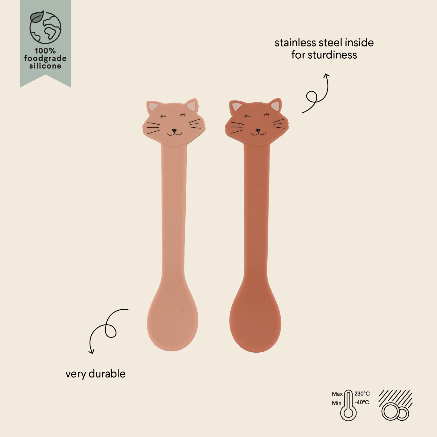Set 2 cucharas silicona Mrs. Cat - Trixie
