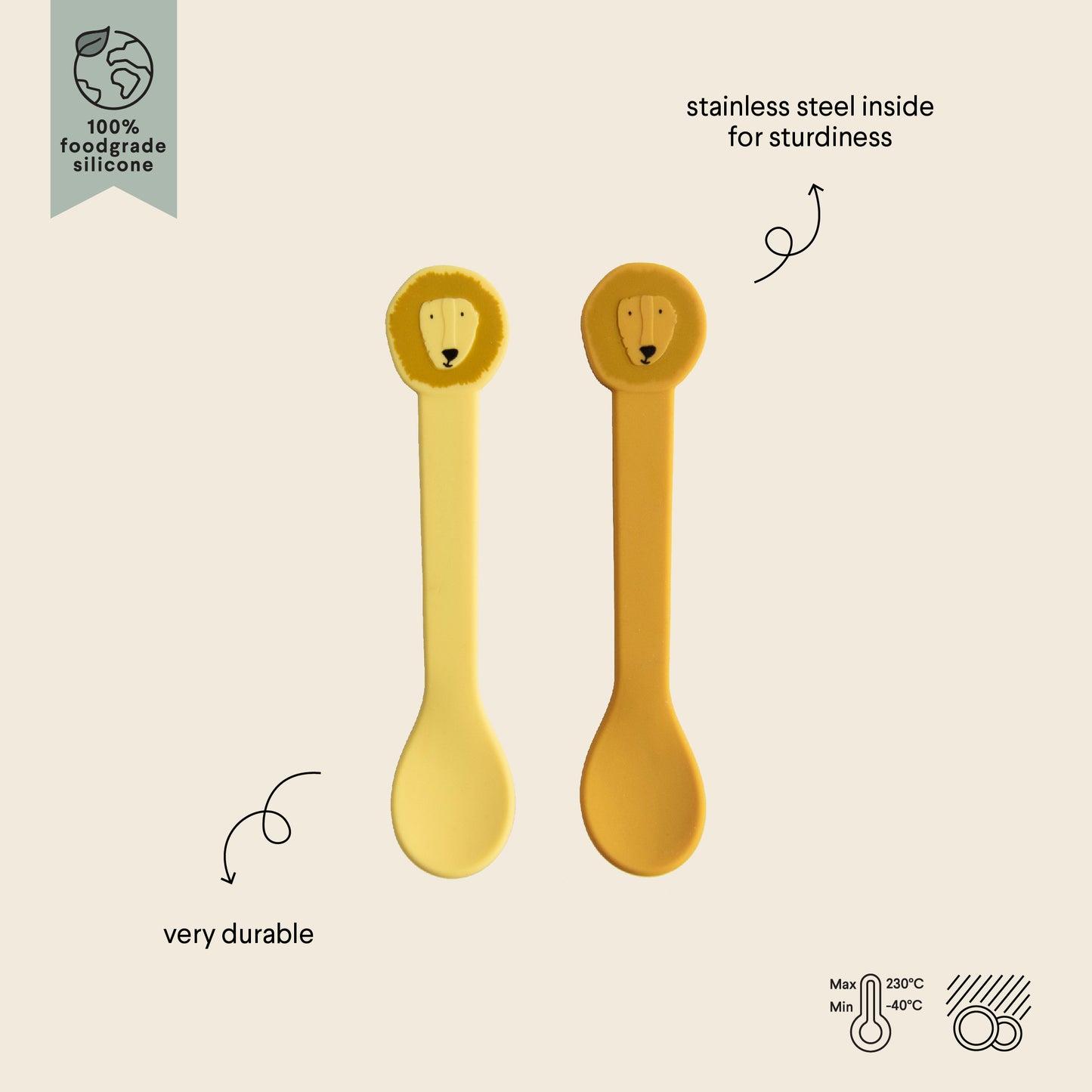 Set 2 cucharas silicona Mr. Lion - Trixie