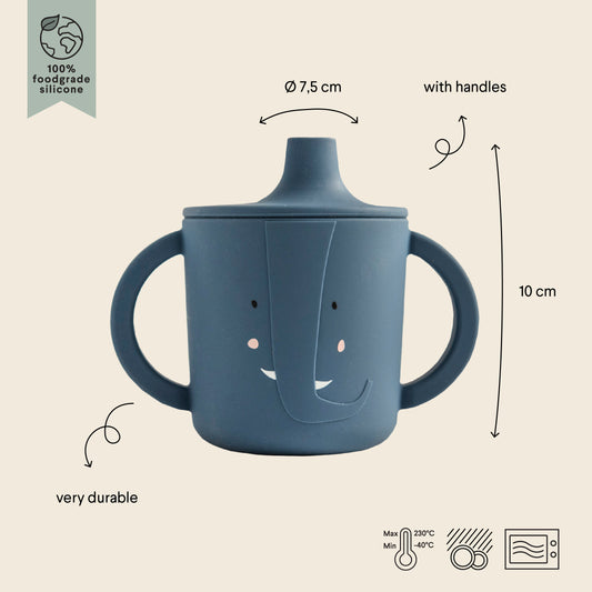 Taza silicona con boquilla Mrs. Elephant - Trixie