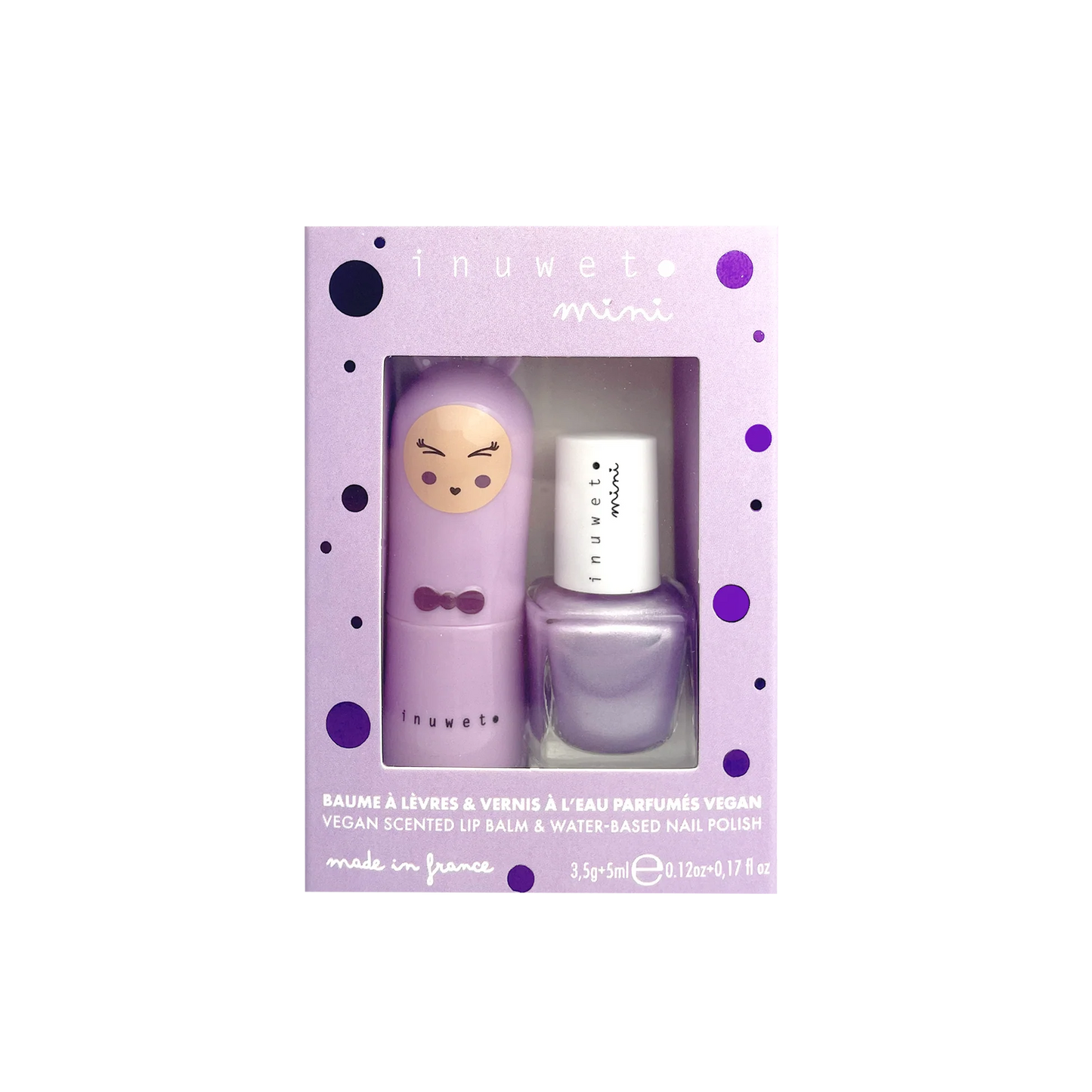 Caja regalo cosmética infantil malva - Inuwet