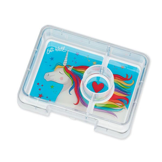 Caja almuerzo snack 3C purple unicornio - Yumbox