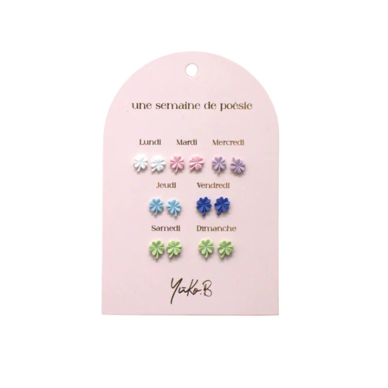 Pack de 7 Pendientes treboles Yuko.B