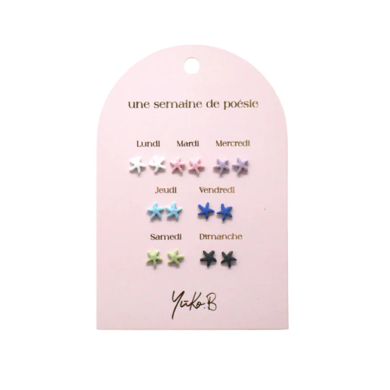 Pack de 7 Pendientes Estrellas de mar Yuko.B