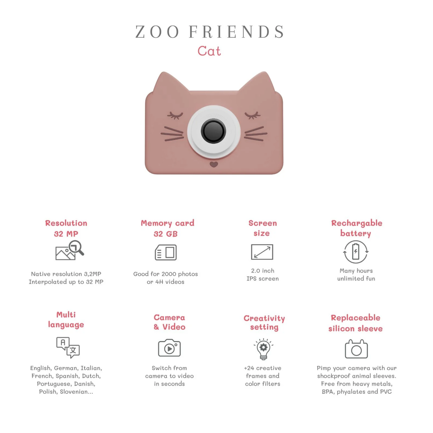 Cámara digital The Zoofamily - Zoo Friends Cat