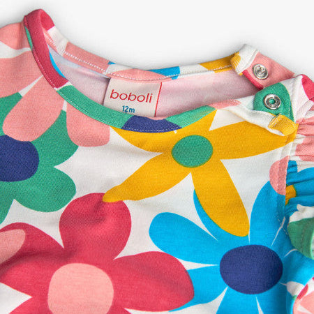 Camiseta punto estampada flores Boboli
