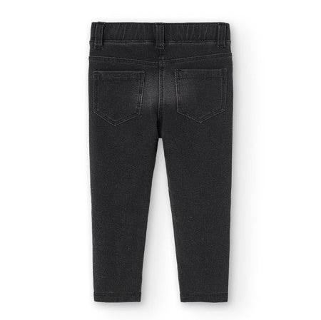 Pantalón denim black básico niña - Boboli