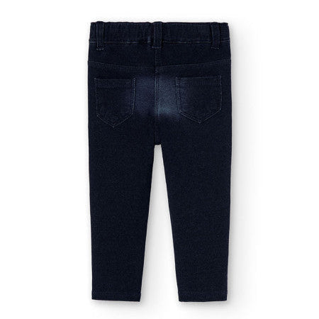 Pantalón denim dark blue niña - Boboli