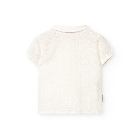 Camisa popelín niña con bordado - Boboli
