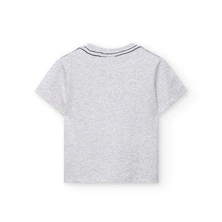 Camiseta niño letras gris - Boboli