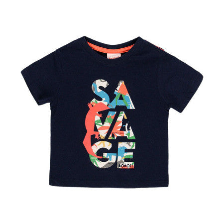 Camiseta Savaje azul marino niño - Boboli