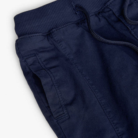 Pantalón niño punto elástico azul marino - Boboli